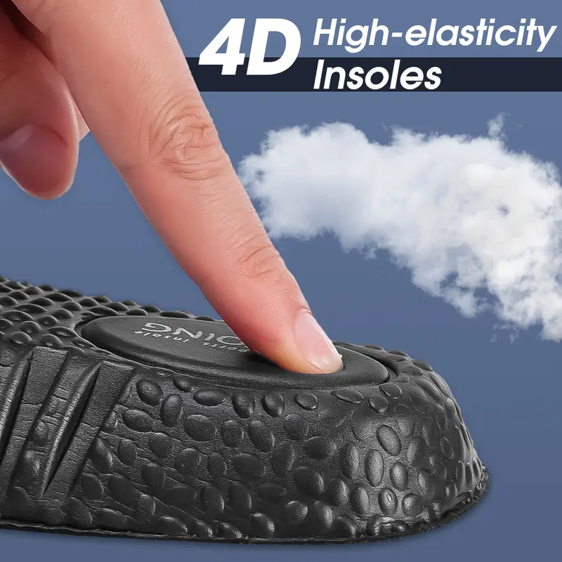 Đệm lót giày bằng Memory Foam, 4D, Thích hợp cho thể thao, Đế lót giày hấp thụ sốc, Đệm chạy, thoáng khí, có độn gót chân, Chèn chân 3