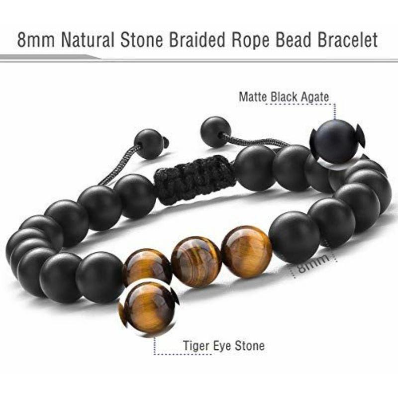 GELANG BATU Giok Hitam Doff 8mm Model Tali 0