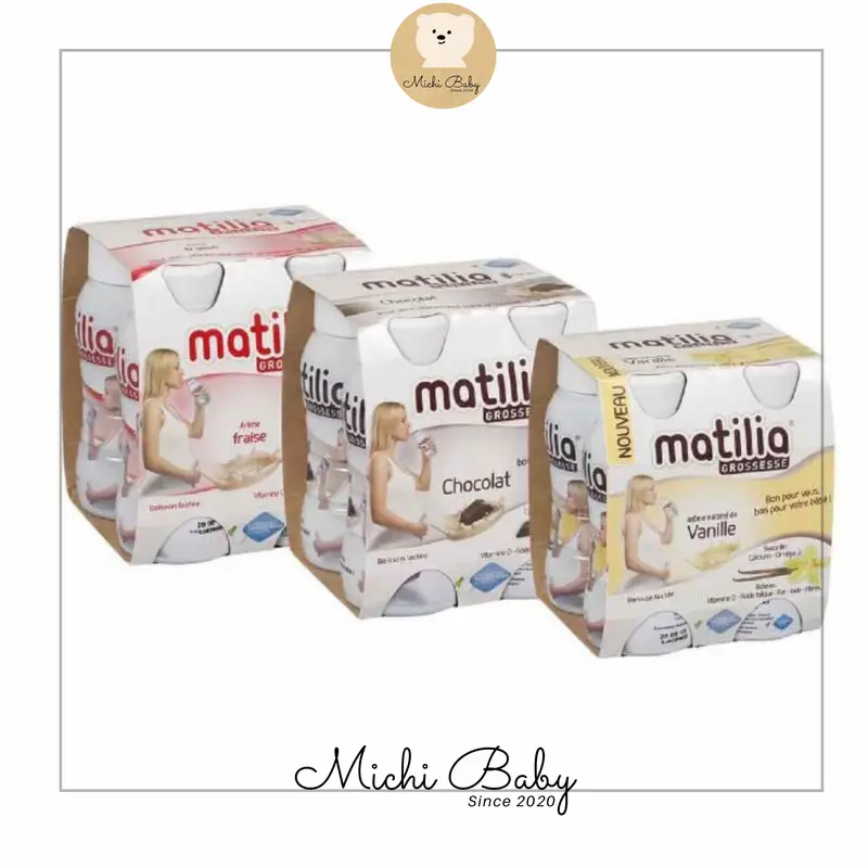 DTT - 1 Thùng 6 Lốc - 24 Lon Sữa bầu matilia Pháp Đủ Vị (4 hộp x200ml) - Michi Baby MC4588 3