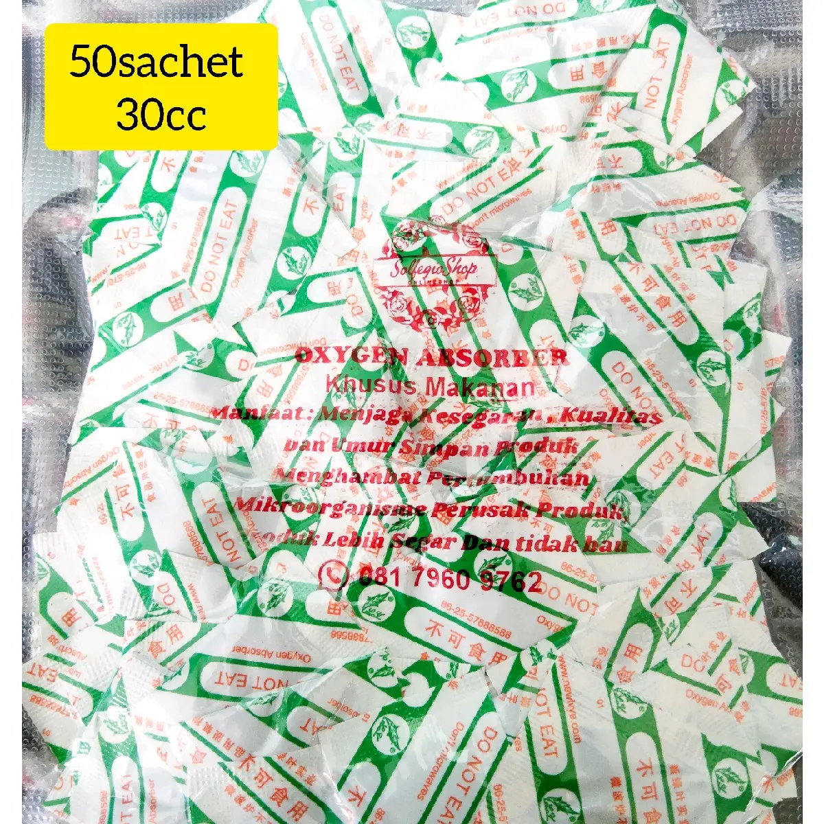 silica gel khusus makanan mengurangi lembab dan oksigen berlebih