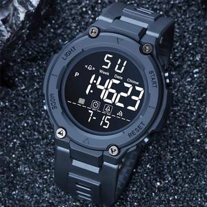 Jam Tangan Lelaki Digital Sport Watch Hitam LED Military Style Outdoor Water Resistance Harian Tahan Lasak Stylish