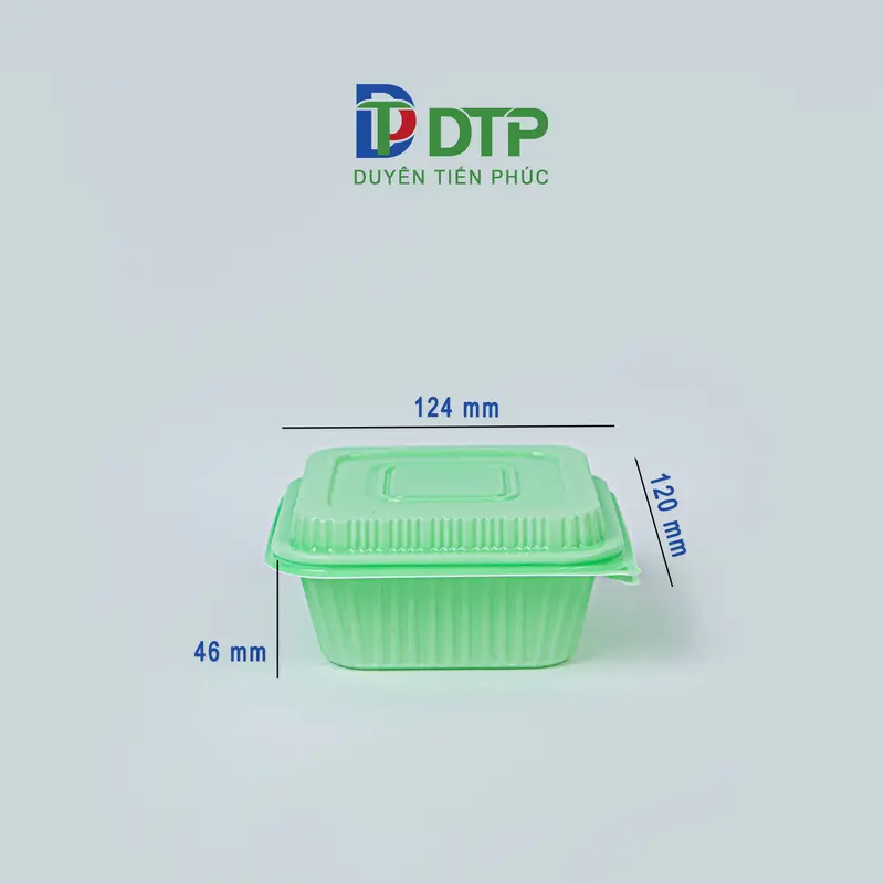Khay nhựa đựng cơm 1 ngăn, 100% hạt nhựa PP, chịu đựng nhiệt độ -20℃ -> 120℃ (Lốc bán lẻ 10 hộp) 2