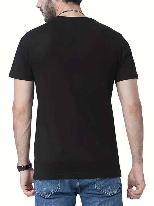 Men's Regular Fit Solid Round Neck Short Sleeve Tee Summer Clothes, Plain Crew Neck T-shirt for Men, Casual Comfy Knitting Mens Tracksuit Top for Summer Travel 5