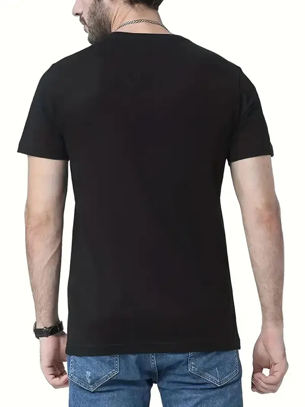 Men's Regular Fit Solid Round Neck Short Sleeve Tee Summer Clothes, Plain Crew Neck T-shirt for Men, Casual Comfy Knitting Mens Tracksuit Top for Summer Travel 5