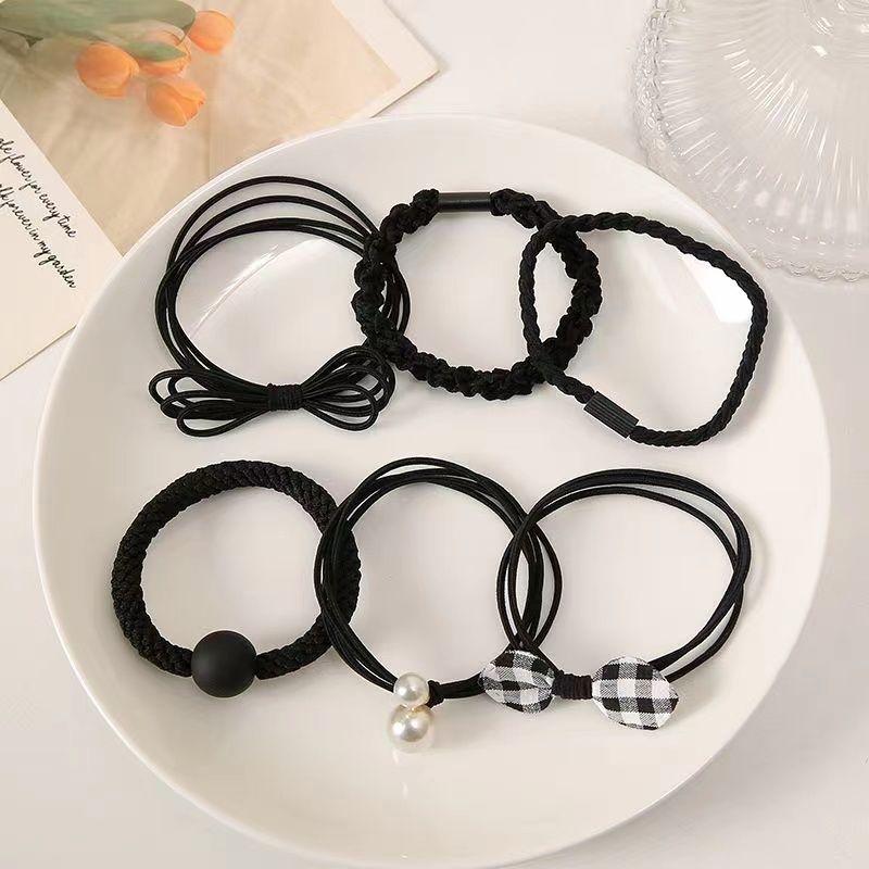 [combination] Macaron color matching hair ring combination mixed small rubber band head rope women's suit cute hair rope Mori hair temperament high ponytail hair accessories 3