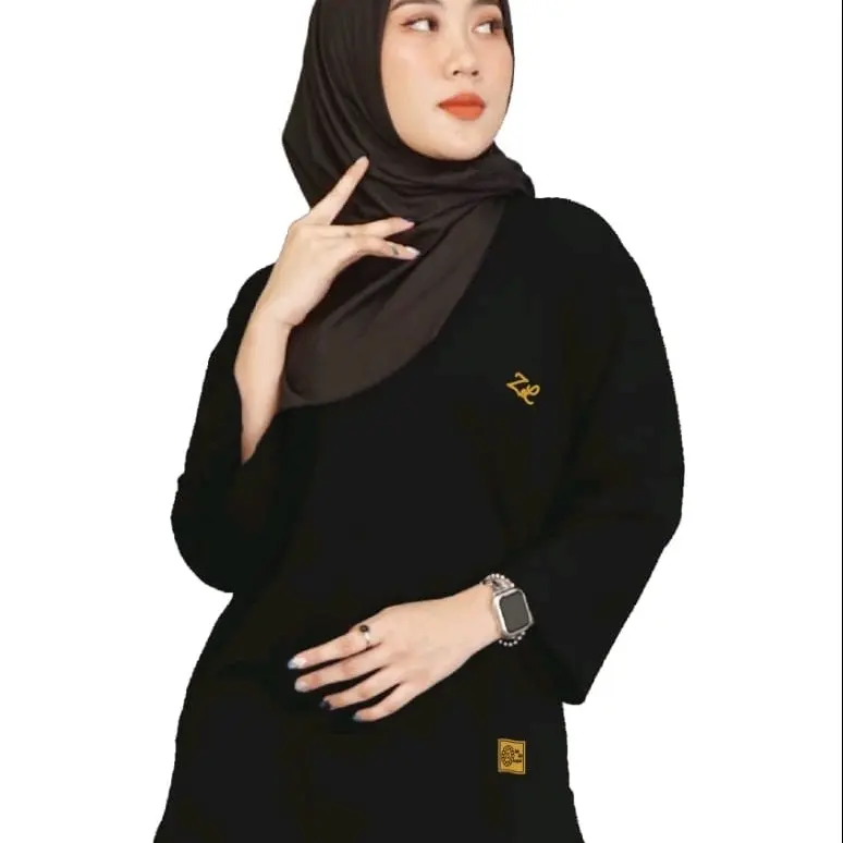 Kaos OVERSIZE Wanita Lengan 7/8 Polos size [ M. L. XL. XXL. XXXL ] / ORIGINAL ZOLAZOLA/  Baju Kaos Seragam Polos Kekinian KATUN COMBED24S Tebal 5