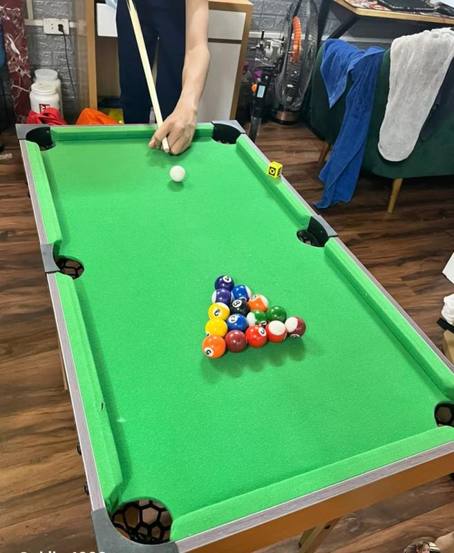 Bàn Bi A Mini Gỗ Cỡ Lớn 92x52x73cm - BiDa Trẻ Em 6 Lỗ To Nhất phù hợp mọi lứa tuổi Đồ Chơi Toy