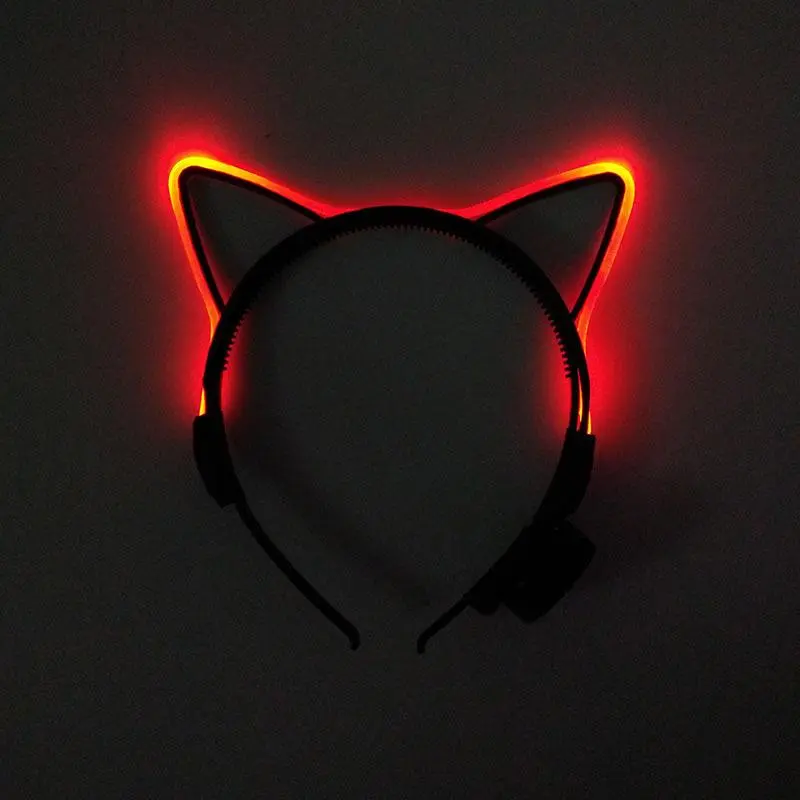 LED Light Up Cat Ear Headband, 1 Count Cute LED Headband, Party Decoration Supplies for Festival, Party, Concert, Photobooth Props 4