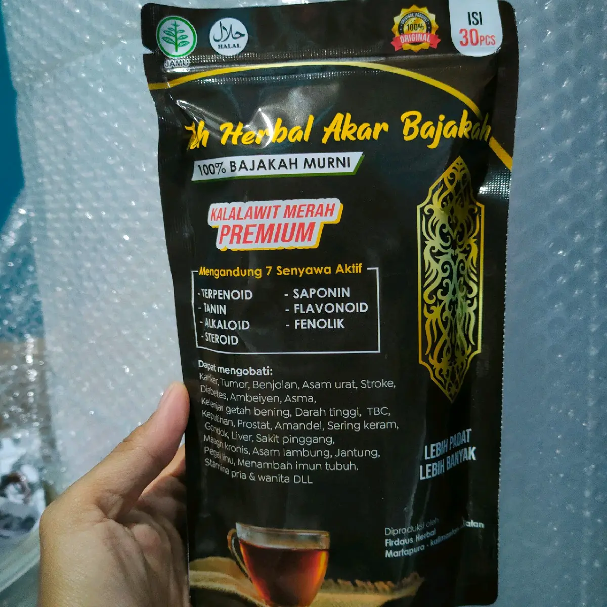 Teh Herbal Teh Celup Akar Bajakah Kalimantan isi 30 kantong