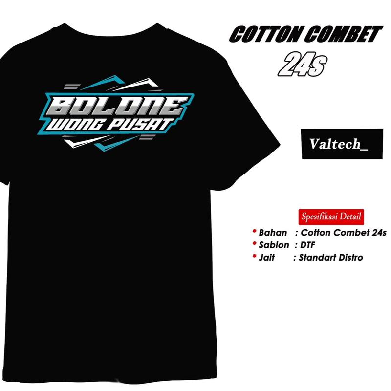 KAOS BOLONE WONG PUSAT V2/KAOS DEKENGAN PUSAT/KAOS GUS IQDAM/100%KATUN COMBED PREMIUM Nyaman 1