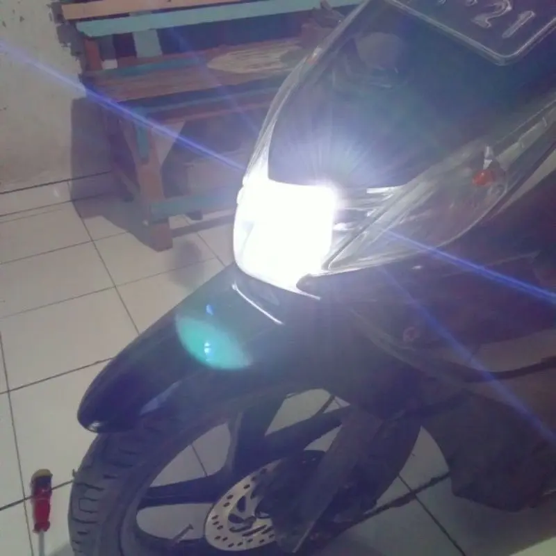 COD Bholam lampu led ac dc h6 2sisi 8 LED h6 matic bebek universal 5