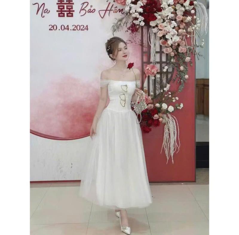D485 ĐẦM THIẾT KẾ BIGSIZE PHỐI LƯỚI DÁNG DÀI CÔNG CHÚA (TÁO ĐỎ BIGSIZE 55-90KG) 6