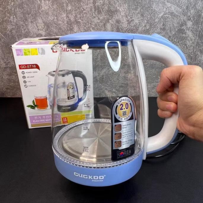 Product Introduction of Ấm Siêu Tốc Thủy Tinh GUGKDD 2.0L Cao Cấp Công Suất 1300W, Thủy Tinh Trong Suốt Cường Lực Đèn Led Tự Ngắt Khi Sôi 13