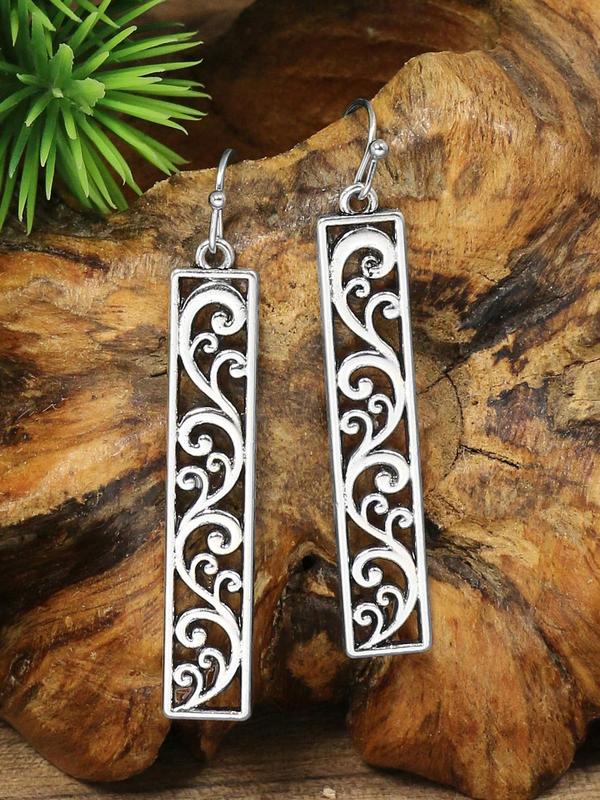 Trendy All-match Vintage Style Design Drop Earrings, Boho Style Dangle Earrings (16 Pairs), Retro Style Earrings for Women, Fashion Jewelry for Party, Daily Clothing Decor 4