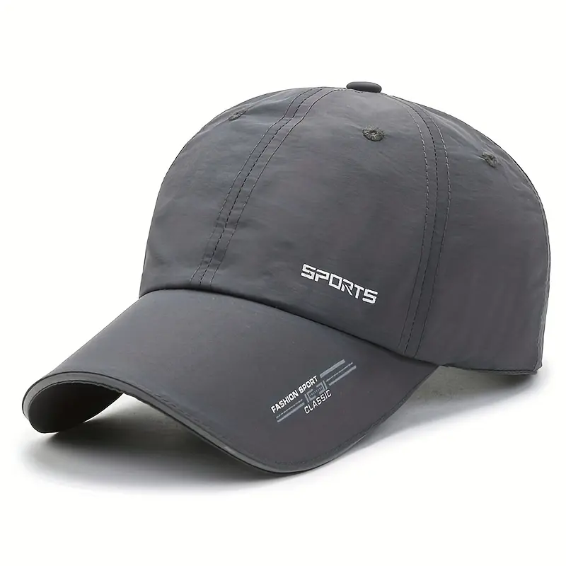Quick Drying Solid Baseball Cap, Sunscreen Breathable Adjustable Cycling Hiking Fishing Sports Trucker Hat For Women & Men