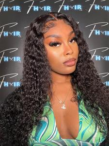 Long Black Wigs for Women, Gorgeous Fluffy Wigs with Baby Hair, Human Hair Lace Front Wigs for Party, Daily Use