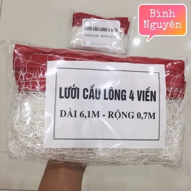 [Siêu tiết kiệm] Lưới Cầu Lông giá rẻ 4 viền mỏng nhẹ tập luyện đánh cầu lông học