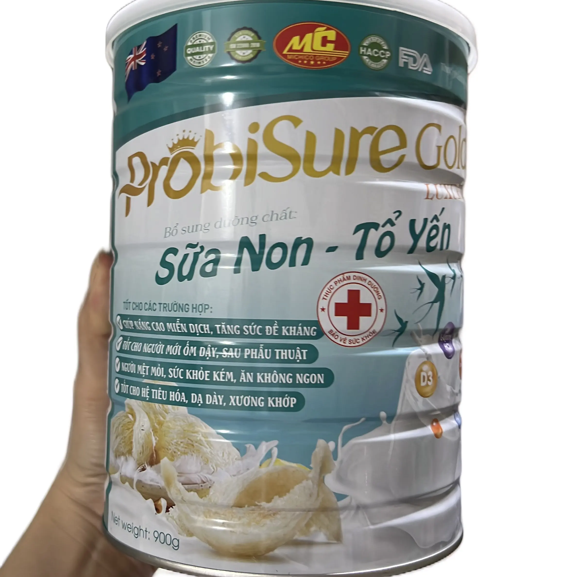 Mới : Sữa Non Tổ Yến hộp 900gr bổ sung dinh dưỡng Tăng Cường Sức Đề Kháng, Ăn Ngon Ngủ Ngon _Hữu cơ Bột