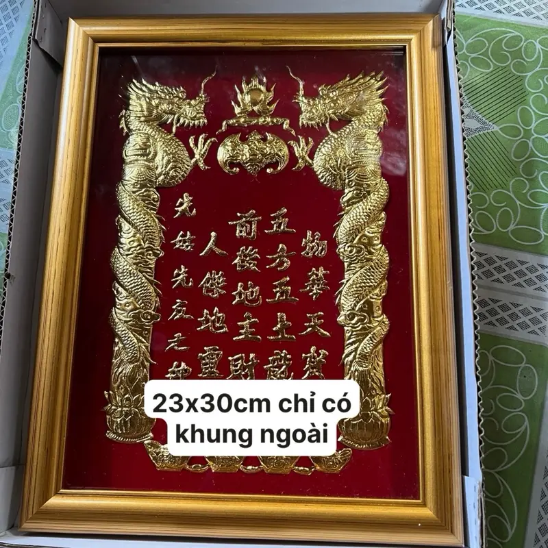 [HÀNG ĐẸP_CAO CẤP] Bài vị bàn thờ thần tài ông địa dát vàng nền đỏ cao cấp đủ size Gỗ Decor Decor Phòng Trang Trí Nhà Đồng 2