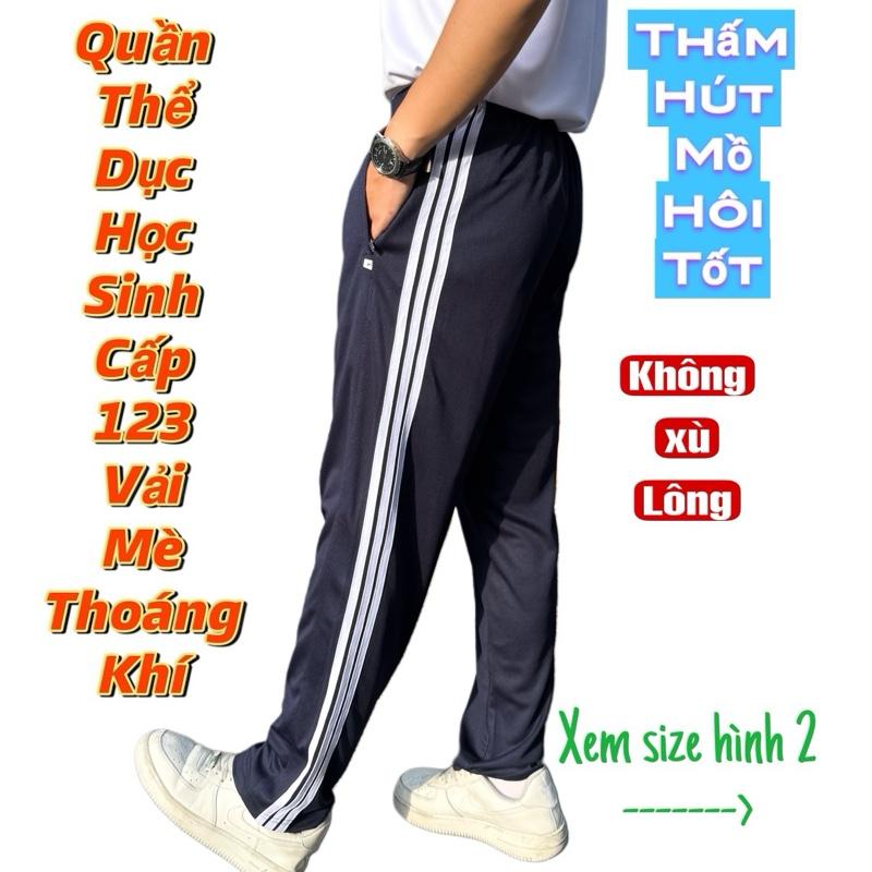 Quần Jogger Nam Đẹp, Quần Thể Dục Học Sinh 3 Sọc Vải Mè Thoáng Khí Thấm Hút Mồ Hôi Cấp 1 2 3 bigsize jogger Sport Chạy Bộ Tập Thể Dục