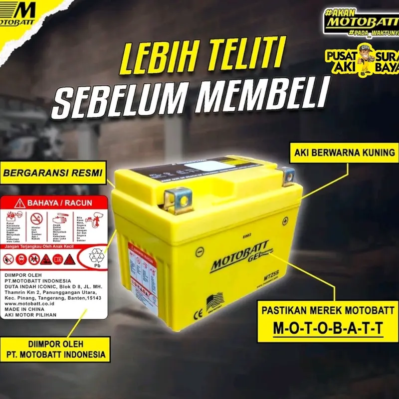 OFFICIAL MOTOBATT GEL MTX5AL 5 AH ORIGINAL AKI MOTOR HONDA ASTREA GRAND SUPRA FIT LEGENDA MEGAPRO PRIMUS 2