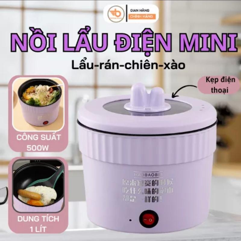 Nồi nấu mì mini đa năng, Bát điện mini , nồi điện nấu mì, Nồi Cơm Điện Mini ,nồi ăn lẩu 1 người dung tích 1L 5