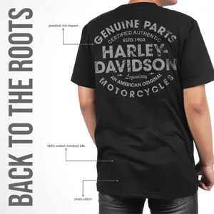 Kaos Pria Otomotif Harley Davidson  2 Vintage Premium Eksklusif | Tshirt Otomotif Motor Classic | Cotton Combed 24s & Sablon Plastisol Tahan Lama | Baju Handmade Desain Manual