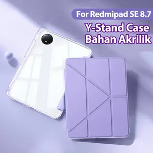 Casing Y-Stand For Redmipad SE 8.7 Bahan Akrilik With Pen Slot Stiker Gratis untuk Redmipad SE-2024 8.7inch Smart Case Auto Lock
