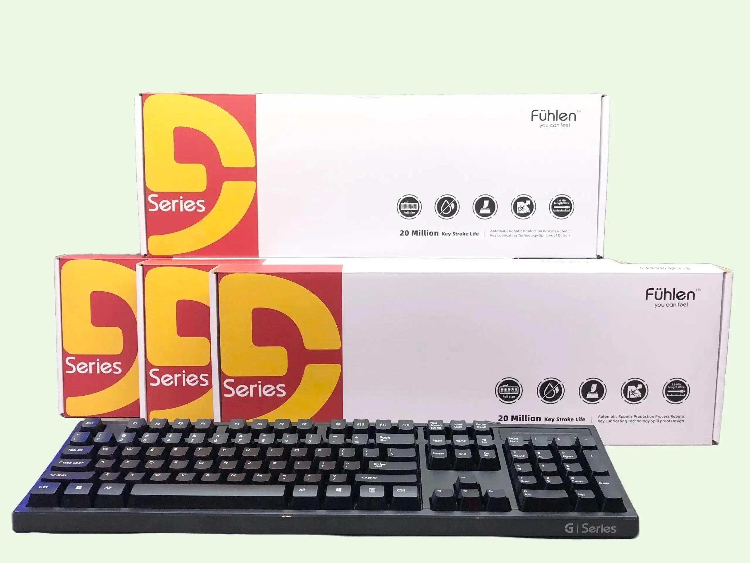 Bộ phím chuột có dây Fuhlen G411S + Chuột không dây L102 (màu đen)
