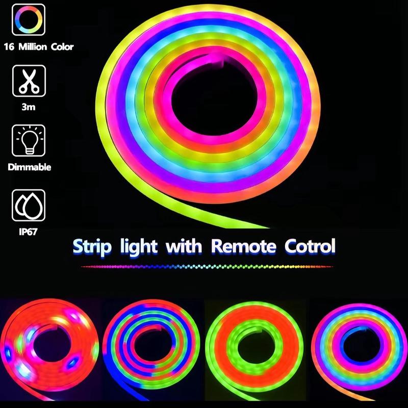 Đèn LED Neon Flex 5 Mét 16 Triệu Màu Dễ Uốn Hình Điều Chỉnh Màu Qua Remote & App IP67