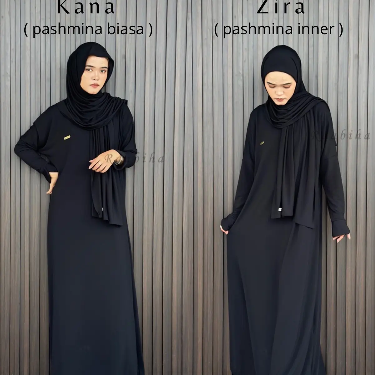 RAABIHA I Kiana Abaya Set I Longdress Jersey I Dress Kasual Muslim Wanita