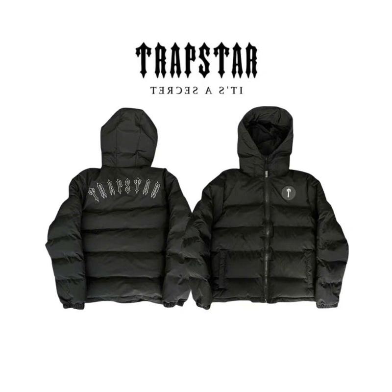 Áo khoác phao Trapstar London có mũ trùm đầu áo khoác mùa đông cho nam nữ cực chất Jacket