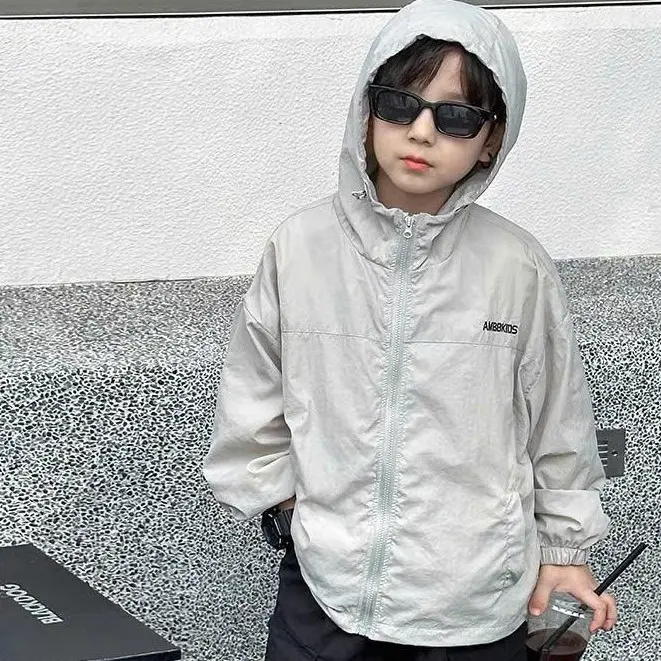 Áo gió khoác ngoài dài tay cho bé trai và bé gái, phong cách hàn quốc _T28 Len Gile 3