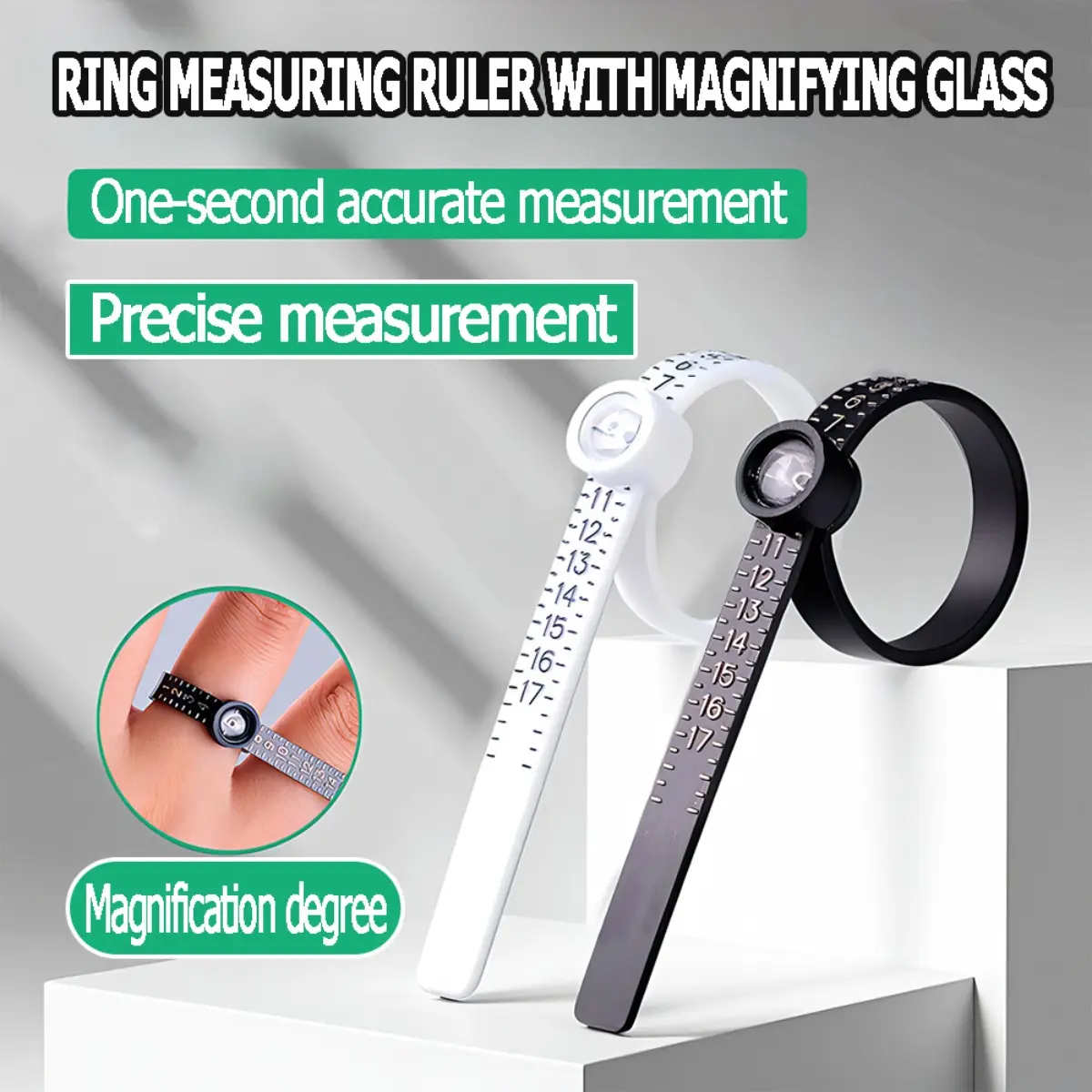 Measuring Ring With Digital Magnifier Jewelry Measuring Tool Reusable ...