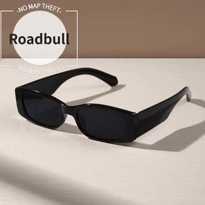 ROADBULL男女兼用のレトロな長方形フレームサングラス,スタイリッシュでカジュアルなフルフレームサングラス.日常使用いに最适で,アウトドアアクティビティのファッショナブルなアクセサリーです.