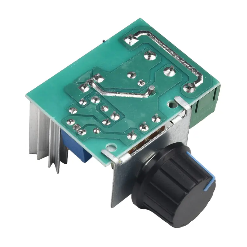 Bộ Điều Khiển Tốc Độ Động Cơ, Công Suất 2000W, Điện Áp 220V, Bộ Điều Chỉnh SCR, Bộ Điều Nhiệt Điều Giảm, Màu Vàng Kim, Hàng Mới Về 7