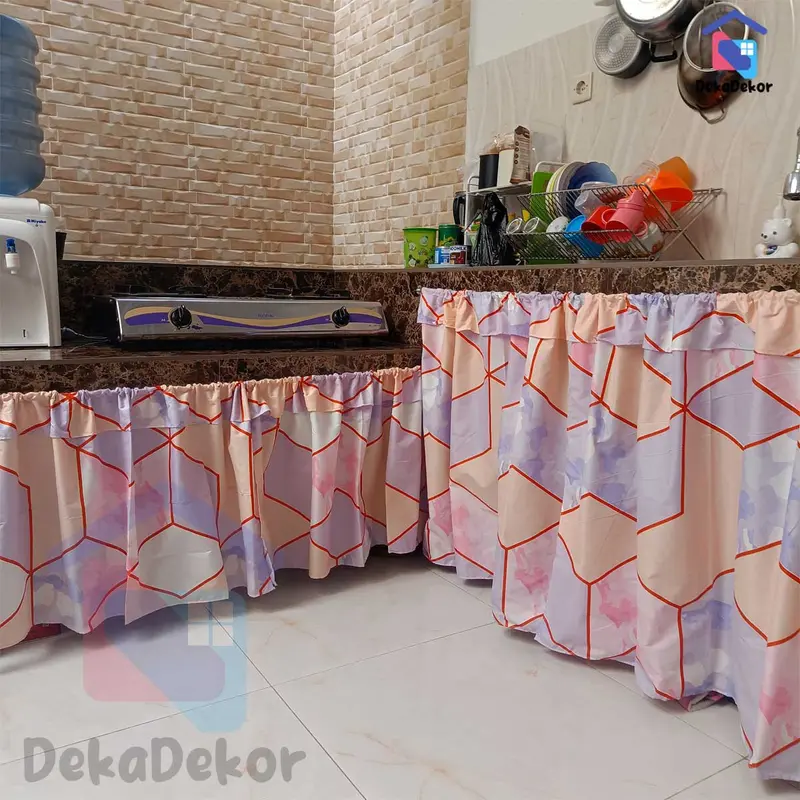 Gorden Dapur Kolong Meja Mikrotex Free Tali Kur 2