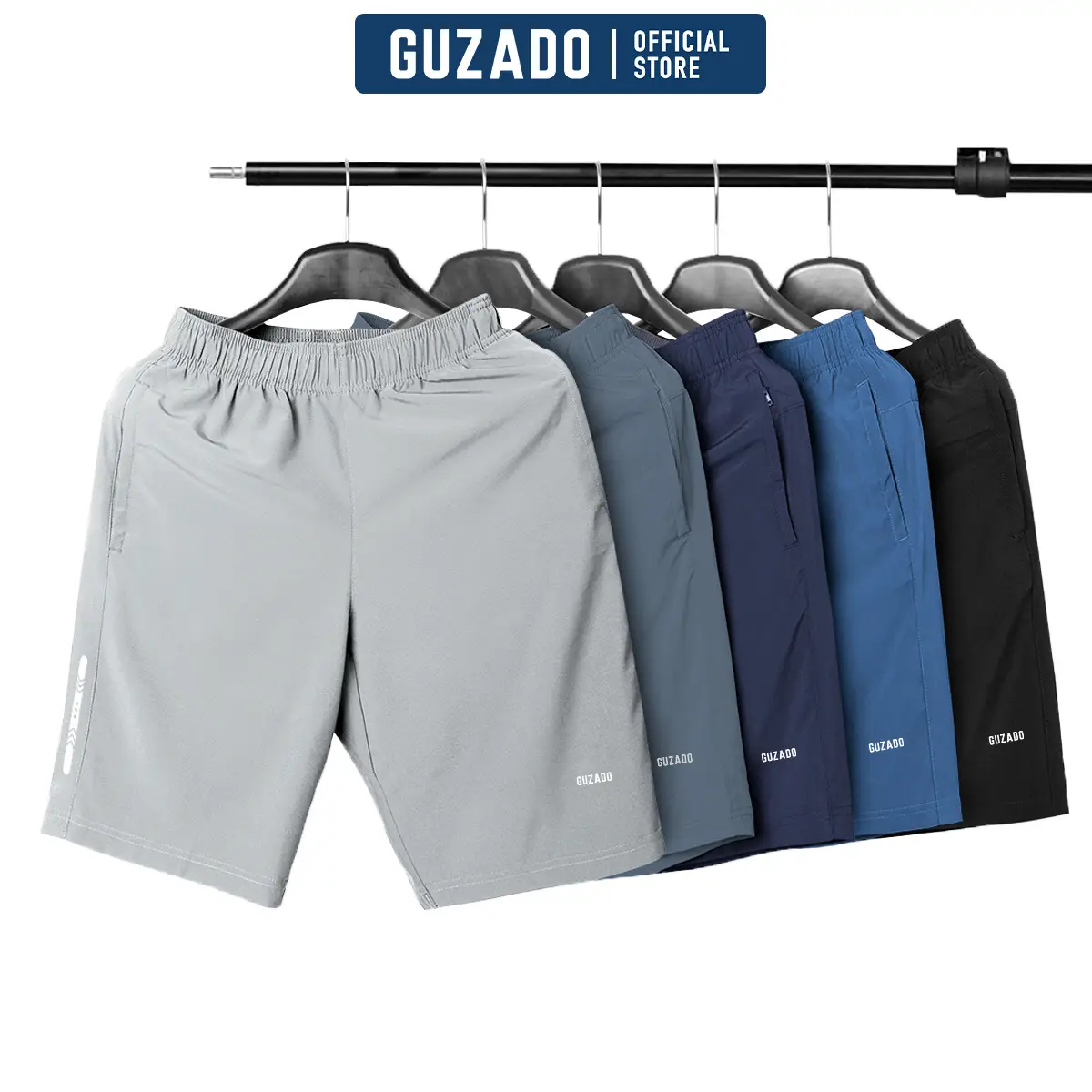 [TOP SALES] Combo 2 Quần Short Thể Thao Nam GUZADO Quần Đùi Sport Chất Gió Tập Thể Dục Hoặc Mặc Nhà Hàng Local Brand Basic CB2GSR01