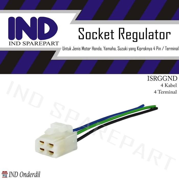 Gambar IND Onderdil Socket-Soket Kiprok-Regulator 4 Kabel-Pin Yamaha Mio-J/Fino/Nouvo/RXS - Sesuai dengan gambar, Standar dari IND Onderdil Kota Bandung Tokopedia