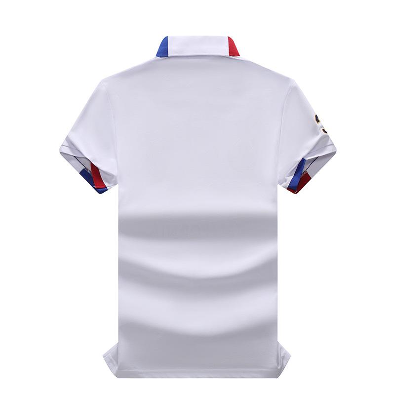 Product Introduction of New Arrivals Oversized Polo T Shirt Men Short Sleeved California of USA Embroidery White Eagle Golf Wear Collar T-shirt Plus US Size XS-7XL 5
