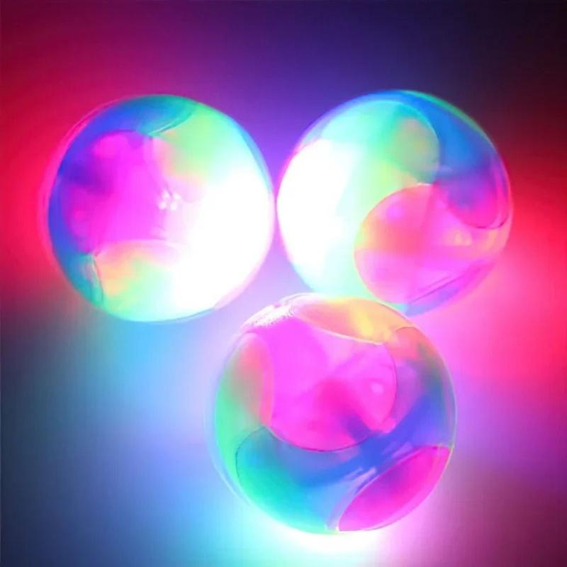 thingin Puppy Interactive Dog Chew Toys Flash Bouncing Ball Squeakers Bite Resistant Toy LED Dog Balls Pet Supplies Ball Flashing Elastic Ball Children 6
