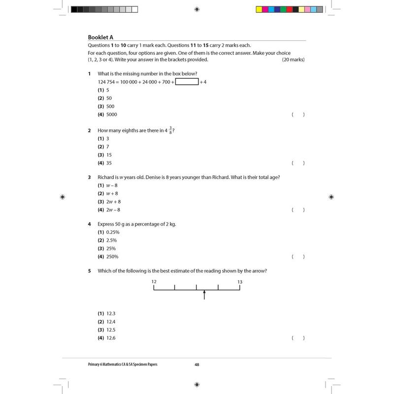 Product Introduction of Primary 6 Mathematics CA & SA Specimen Papers/Singapore Syllabus/Assessment Book | PSLE Challenging Math Mock Exam Paper 6