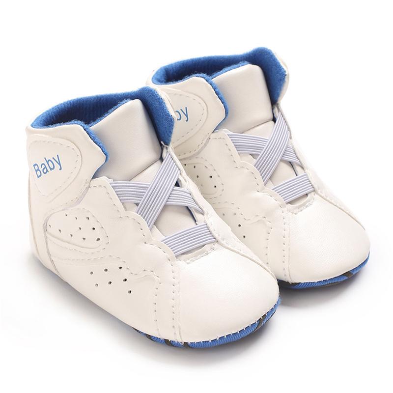 Product Introduction of Baby Boys Artificial PU Sneaker Spring Autumn High Top Anti-Slip Sole Contrast Color Flat Shoes 14