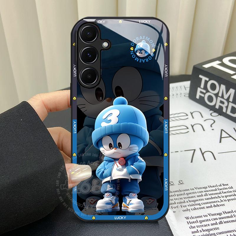 เคสโทรศัพท์, สำหรับ Samsung A55 A56 A54 5G, A15, A17, A57, A36,S24,S24FE,5G ดีไซน์การ์ตูนโดเรมอนน่าร
