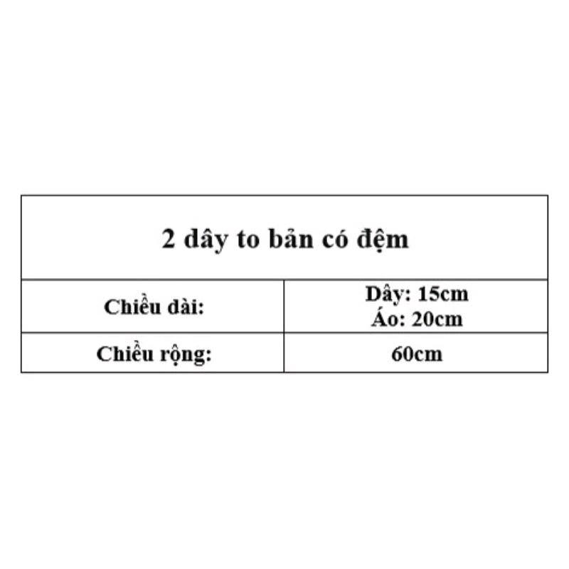 Áo 2 dây bản to có mút ngực Top Nữ Women Đen 8