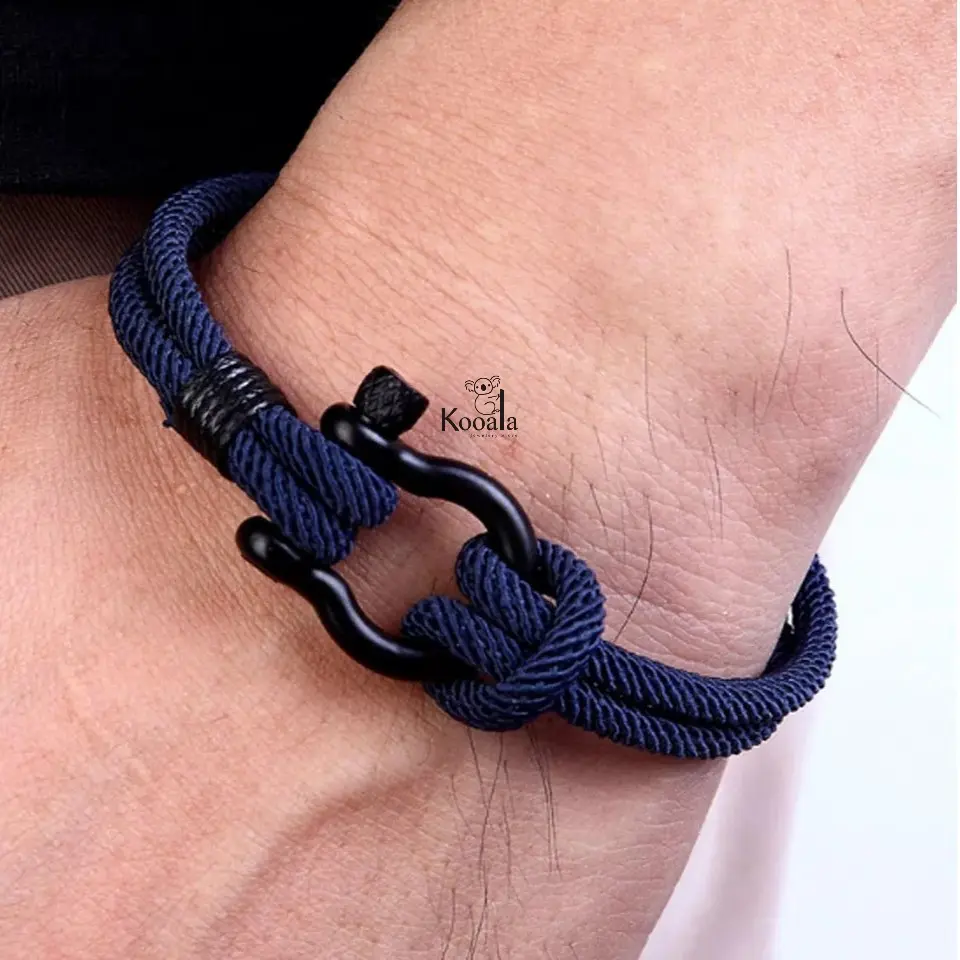 Gelang Tali Simple Elegan Stainless Steel Dengan Buckle untuk Pria Wanita Hadiah Hijau