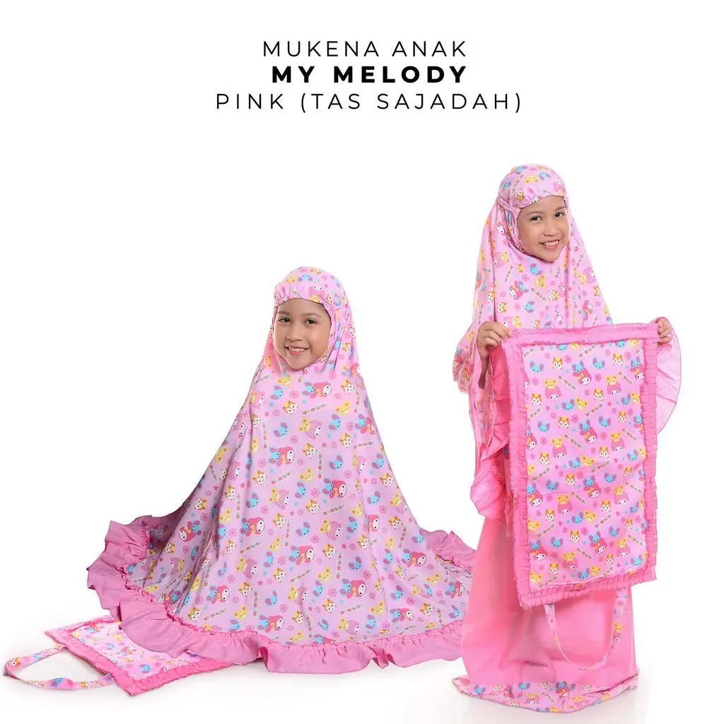 Mukena anak sejadah usia 1-10 tahun Motif