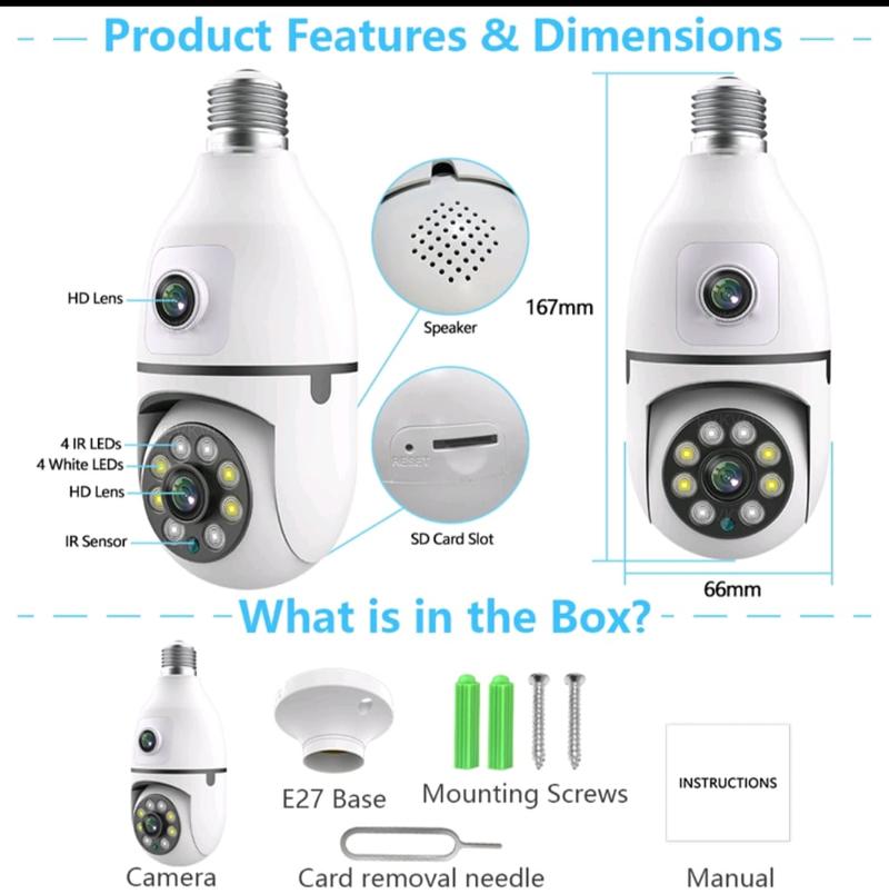 Product Introduction of Bohlam Ptz 2 kamera IP Camera Dual Lens Smart Kamera Cctv 0