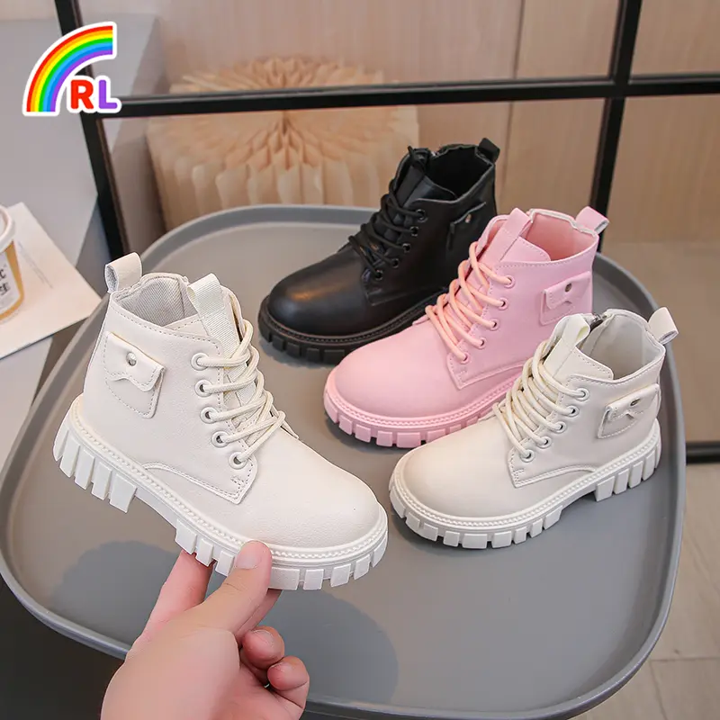 Boots For Kids Fashion Style Boots For Kids Boy Ankle Zip Boots For Kids Girl No Heel Boots For Kids Size 26-37