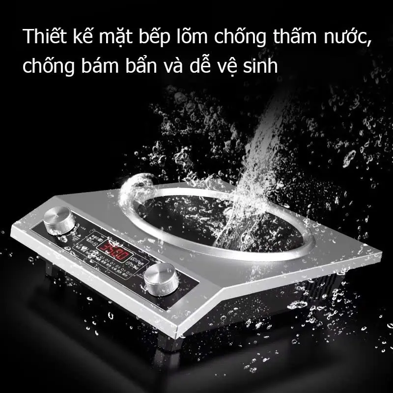 Bếp Điện Mặt Lõm, Bếp Từ Công Suất Lớn 4500W, Sôi Nhanh, Tiết Kiệm Điện, Tính Năng Hẹn Giờ Siêu Tiện Lợi, Dễ Sử Dụng